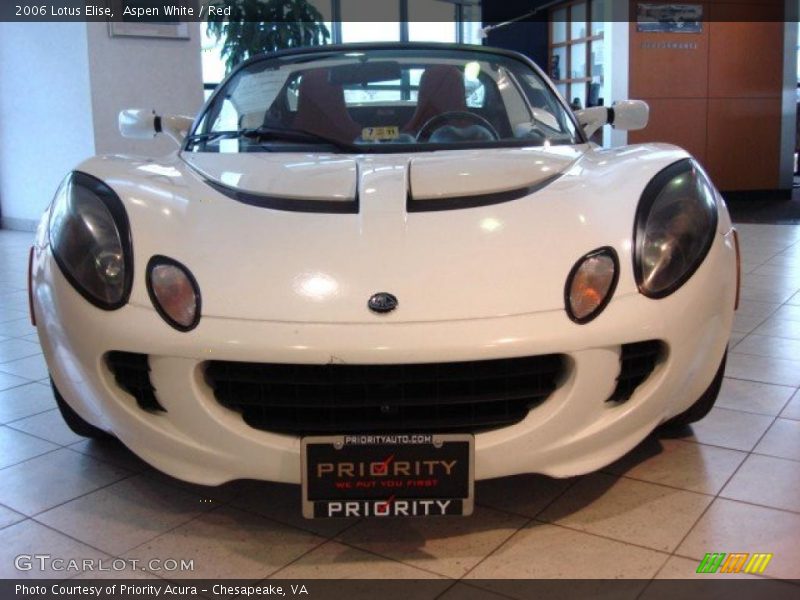 Aspen White / Red 2006 Lotus Elise