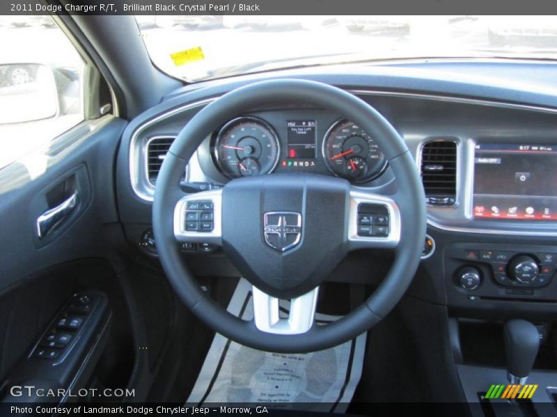 Brilliant Black Crystal Pearl / Black 2011 Dodge Charger R/T