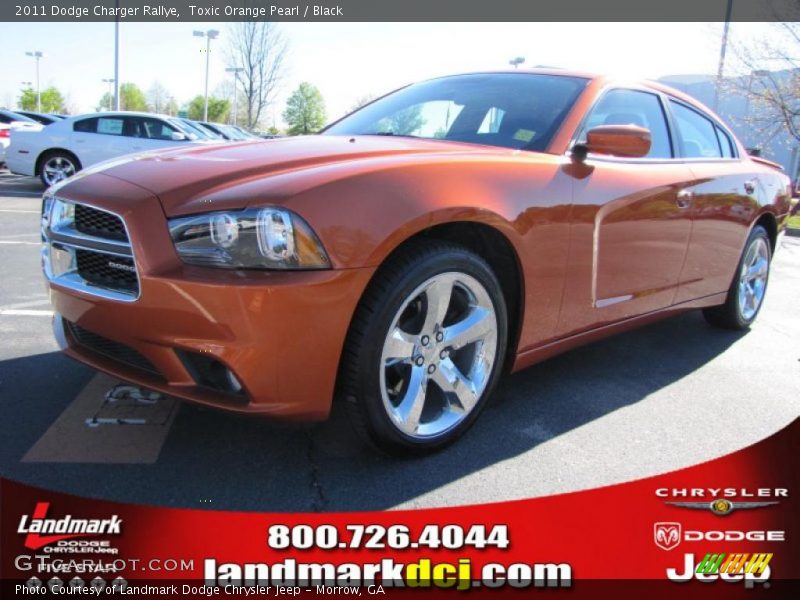 Toxic Orange Pearl / Black 2011 Dodge Charger Rallye