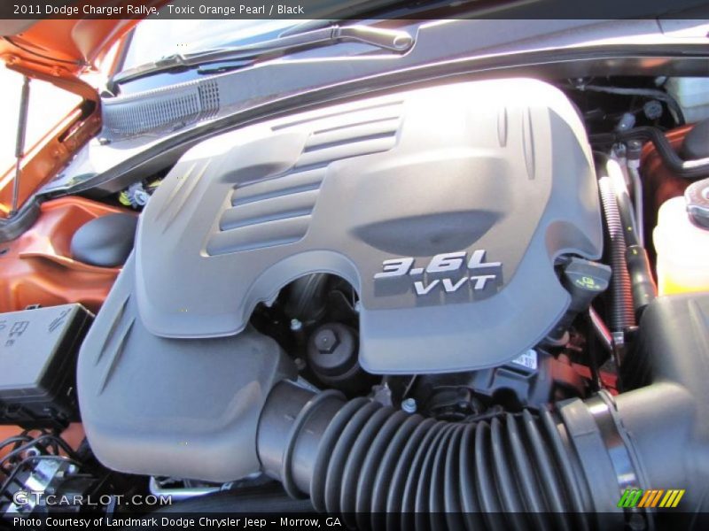 Toxic Orange Pearl / Black 2011 Dodge Charger Rallye