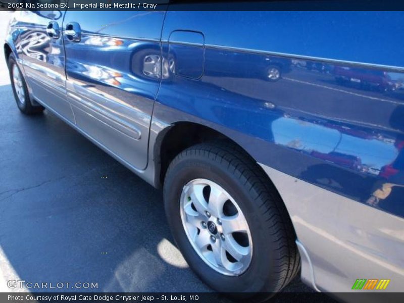 Imperial Blue Metallic / Gray 2005 Kia Sedona EX