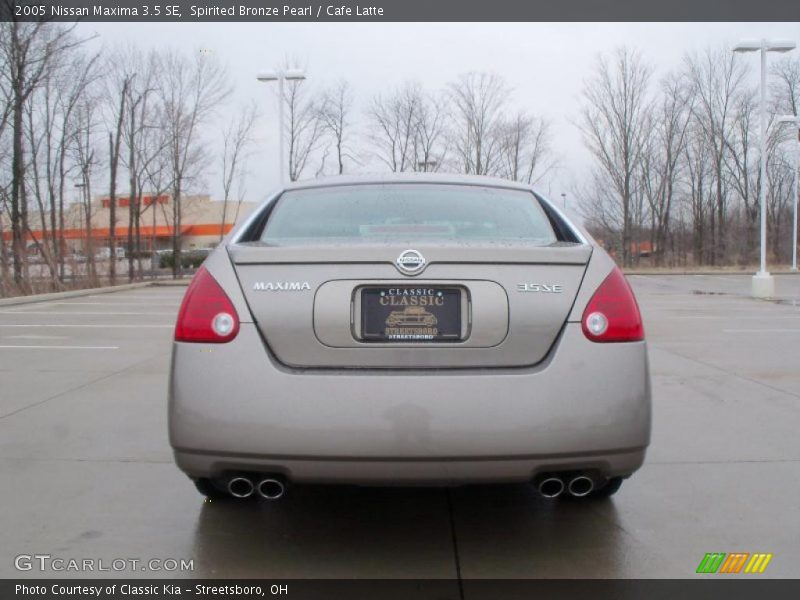 Spirited Bronze Pearl / Cafe Latte 2005 Nissan Maxima 3.5 SE