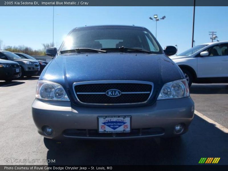 Imperial Blue Metallic / Gray 2005 Kia Sedona EX
