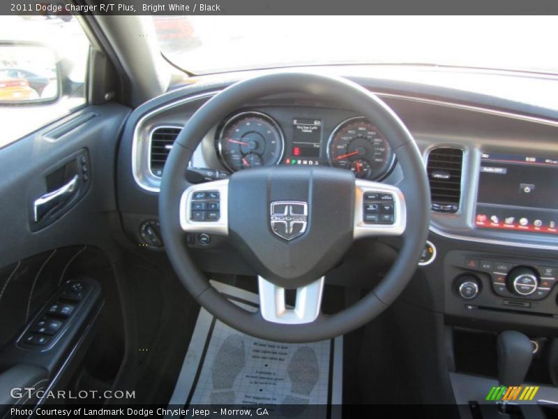 Bright White / Black 2011 Dodge Charger R/T Plus