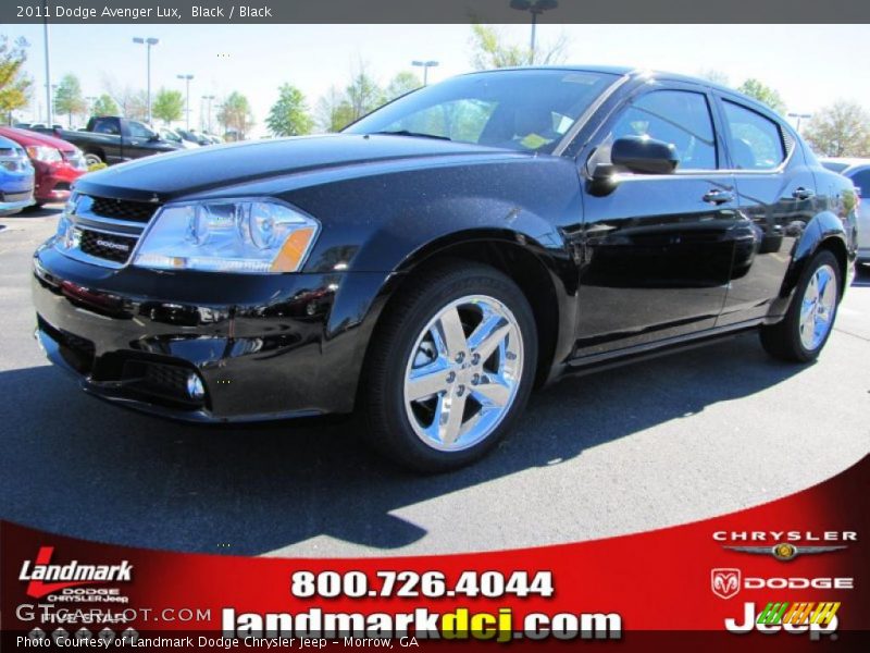 Black / Black 2011 Dodge Avenger Lux