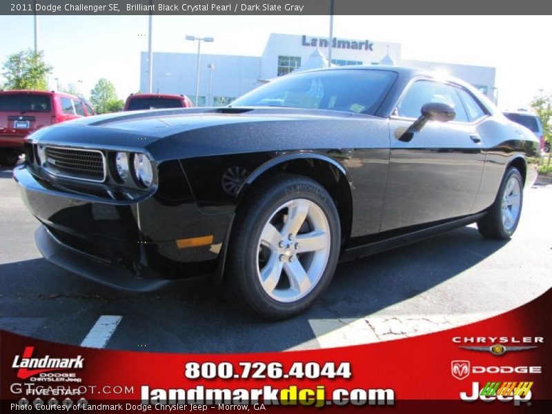 Brilliant Black Crystal Pearl / Dark Slate Gray 2011 Dodge Challenger SE