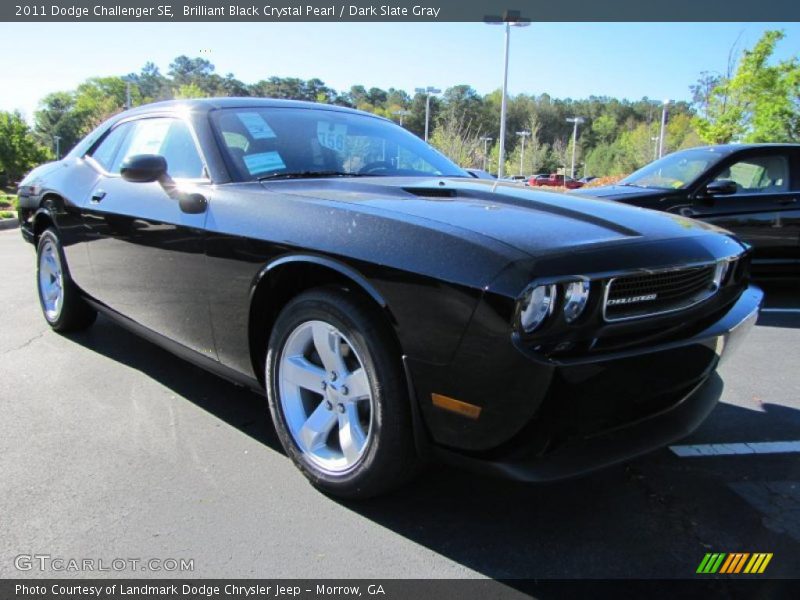 Brilliant Black Crystal Pearl / Dark Slate Gray 2011 Dodge Challenger SE