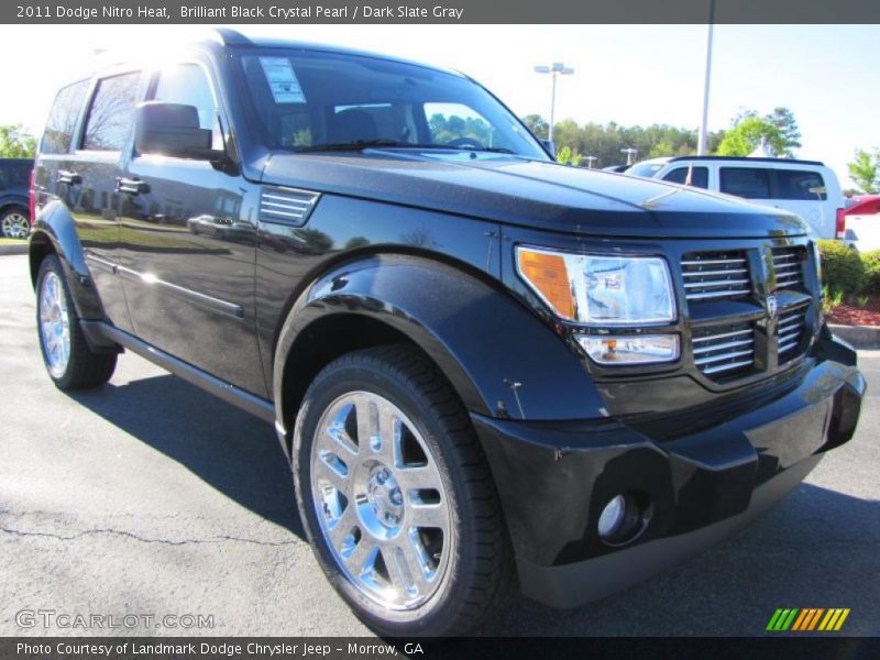 Brilliant Black Crystal Pearl / Dark Slate Gray 2011 Dodge Nitro Heat