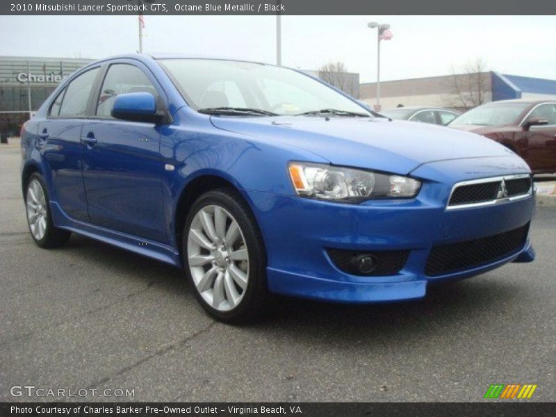 Octane Blue Metallic / Black 2010 Mitsubishi Lancer Sportback GTS