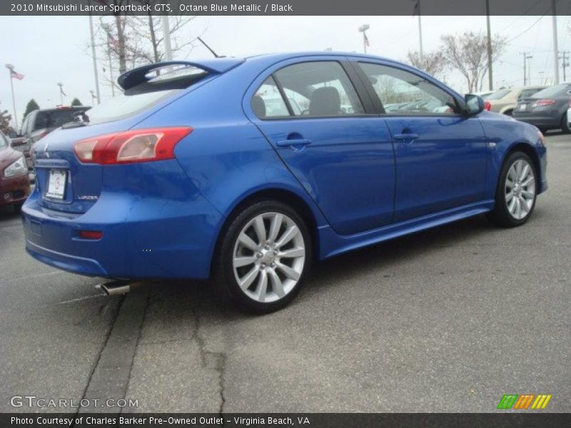 Octane Blue Metallic / Black 2010 Mitsubishi Lancer Sportback GTS