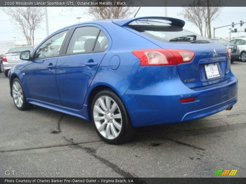 Octane Blue Metallic / Black 2010 Mitsubishi Lancer Sportback GTS