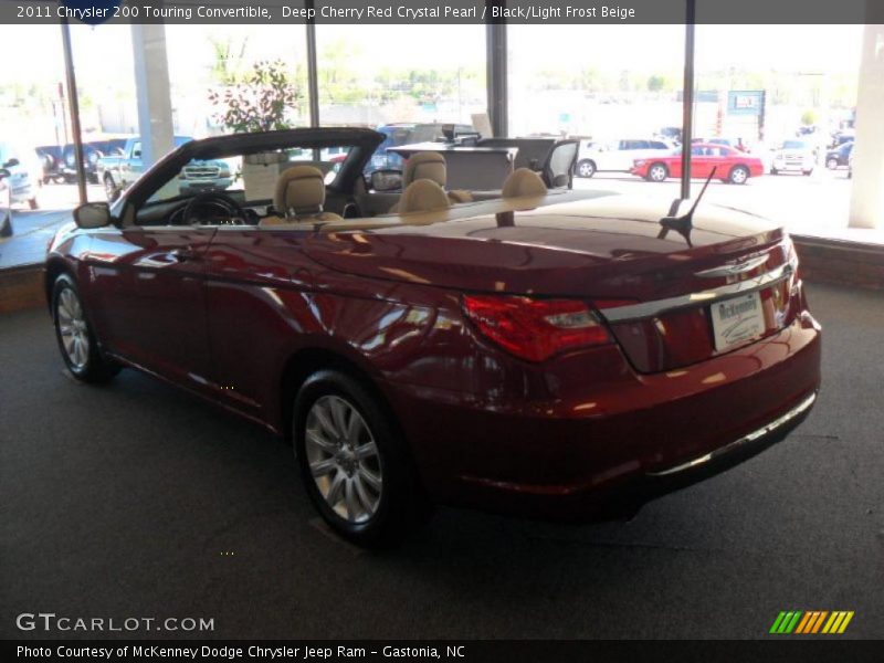 Deep Cherry Red Crystal Pearl / Black/Light Frost Beige 2011 Chrysler 200 Touring Convertible