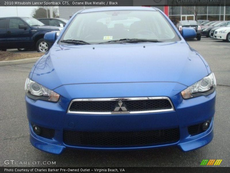 Octane Blue Metallic / Black 2010 Mitsubishi Lancer Sportback GTS