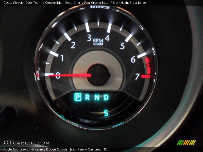 Deep Cherry Red Crystal Pearl / Black/Light Frost Beige 2011 Chrysler 200 Touring Convertible