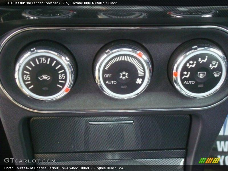 Octane Blue Metallic / Black 2010 Mitsubishi Lancer Sportback GTS