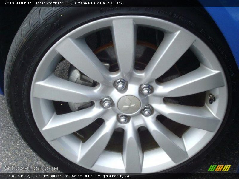 Octane Blue Metallic / Black 2010 Mitsubishi Lancer Sportback GTS