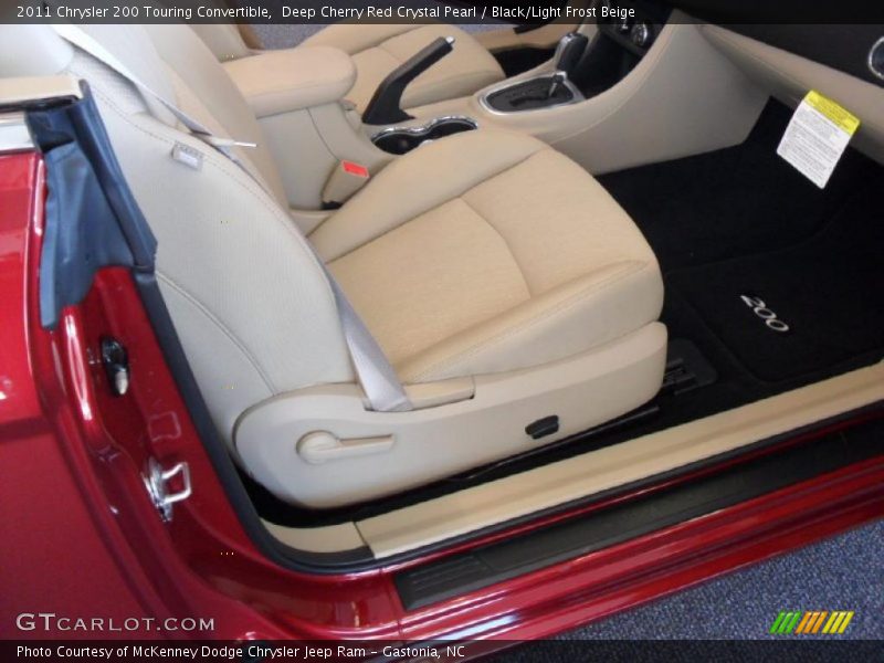 Deep Cherry Red Crystal Pearl / Black/Light Frost Beige 2011 Chrysler 200 Touring Convertible