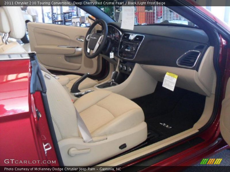 Deep Cherry Red Crystal Pearl / Black/Light Frost Beige 2011 Chrysler 200 Touring Convertible