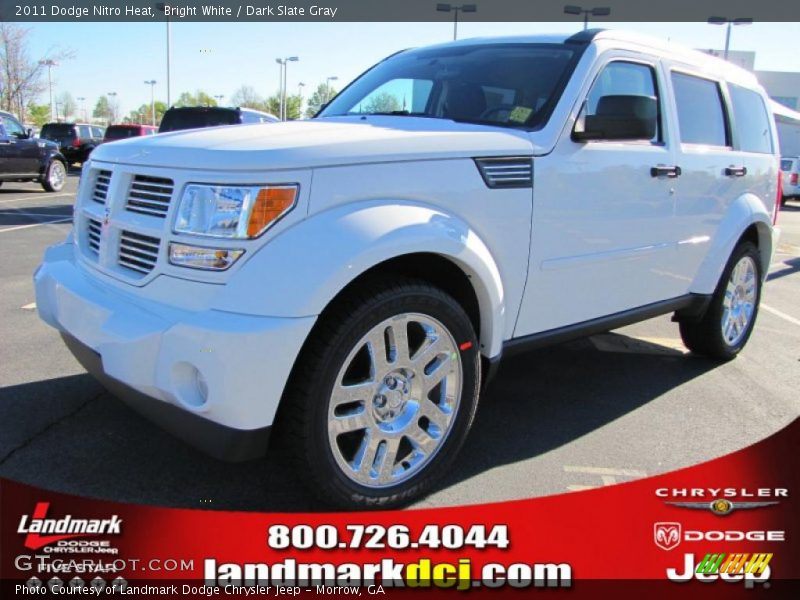 Bright White / Dark Slate Gray 2011 Dodge Nitro Heat