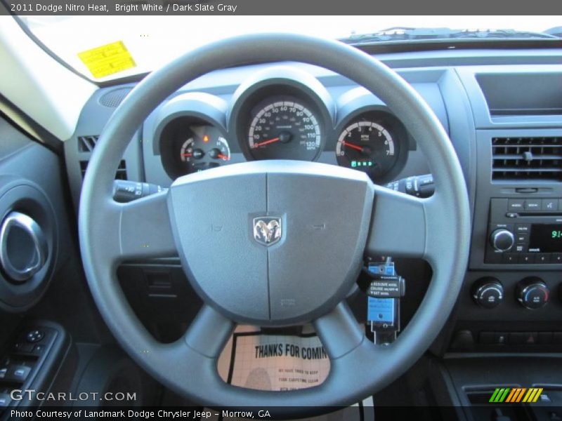 Bright White / Dark Slate Gray 2011 Dodge Nitro Heat