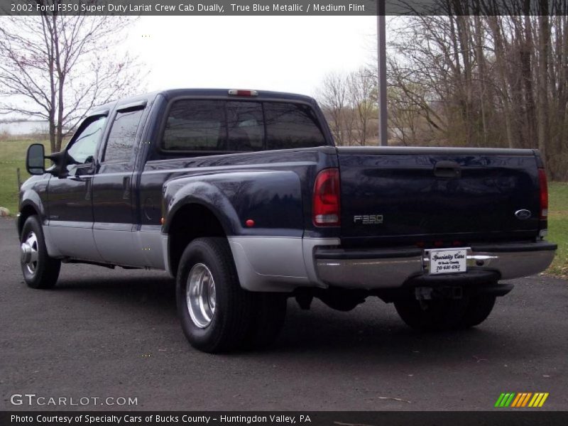 True Blue Metallic / Medium Flint 2002 Ford F350 Super Duty Lariat Crew Cab Dually