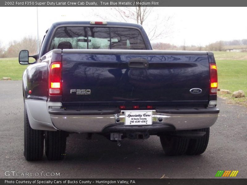 True Blue Metallic / Medium Flint 2002 Ford F350 Super Duty Lariat Crew Cab Dually