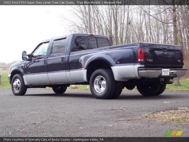 True Blue Metallic / Medium Flint 2002 Ford F350 Super Duty Lariat Crew Cab Dually