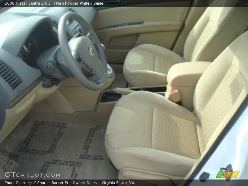  2008 Sentra 2.0 S Beige Interior