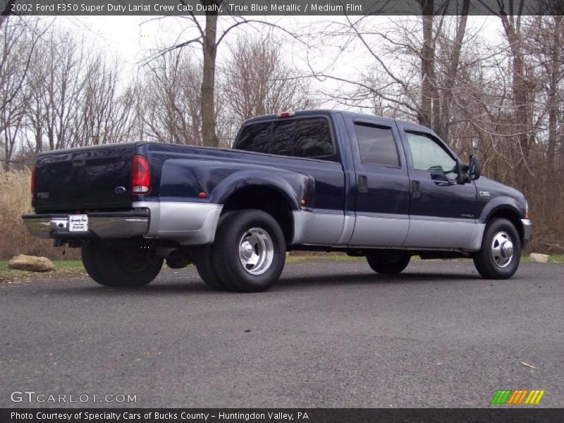 True Blue Metallic / Medium Flint 2002 Ford F350 Super Duty Lariat Crew Cab Dually