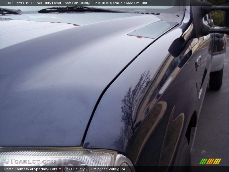 True Blue Metallic / Medium Flint 2002 Ford F350 Super Duty Lariat Crew Cab Dually
