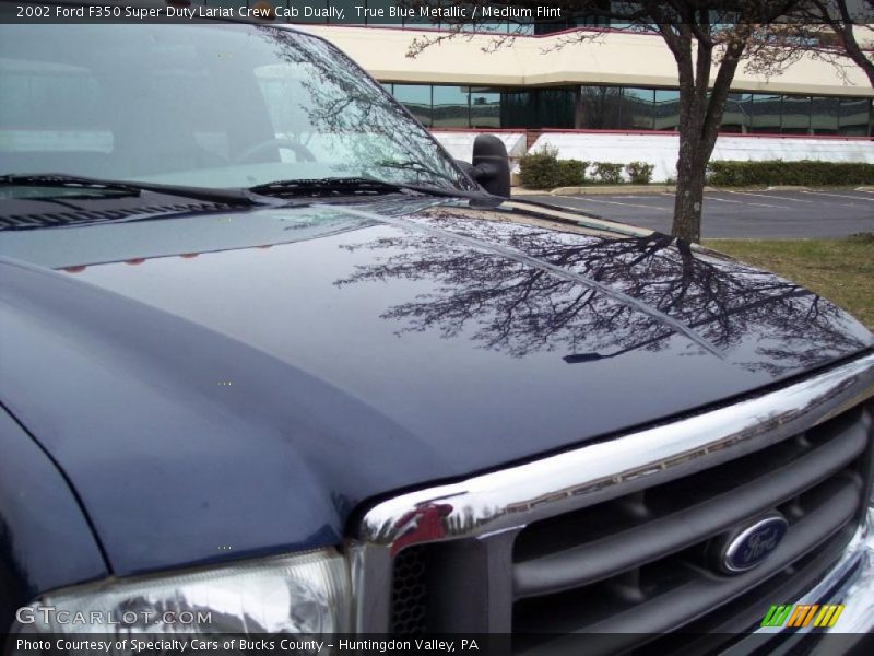 True Blue Metallic / Medium Flint 2002 Ford F350 Super Duty Lariat Crew Cab Dually