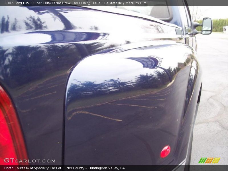 True Blue Metallic / Medium Flint 2002 Ford F350 Super Duty Lariat Crew Cab Dually