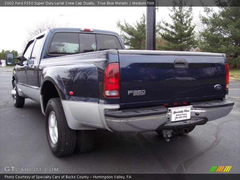 True Blue Metallic / Medium Flint 2002 Ford F350 Super Duty Lariat Crew Cab Dually