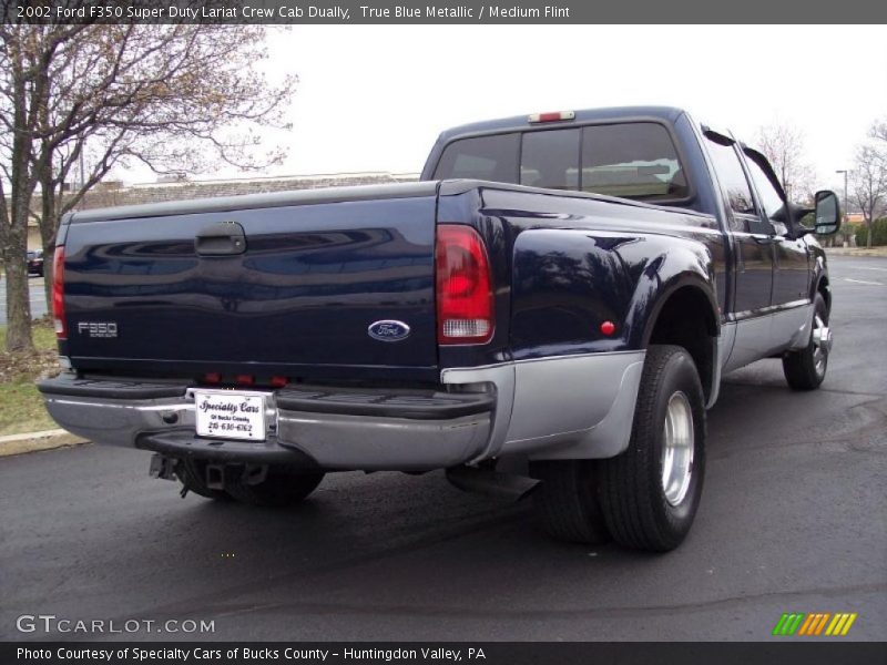 True Blue Metallic / Medium Flint 2002 Ford F350 Super Duty Lariat Crew Cab Dually