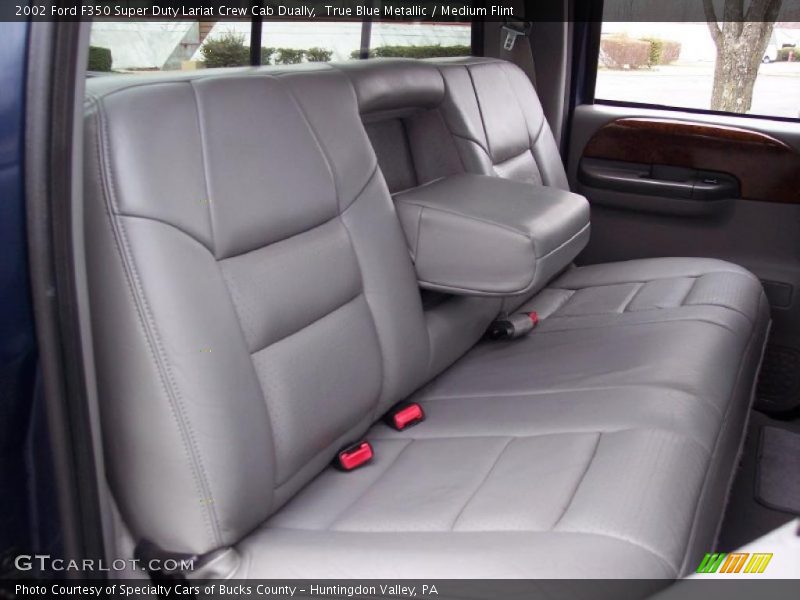 True Blue Metallic / Medium Flint 2002 Ford F350 Super Duty Lariat Crew Cab Dually