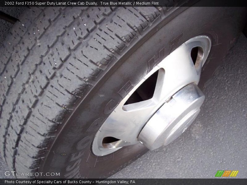 True Blue Metallic / Medium Flint 2002 Ford F350 Super Duty Lariat Crew Cab Dually