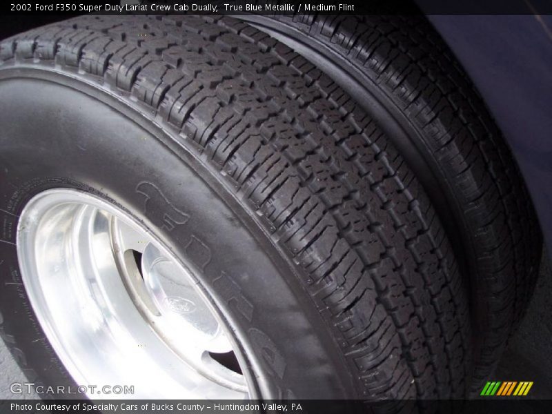 True Blue Metallic / Medium Flint 2002 Ford F350 Super Duty Lariat Crew Cab Dually