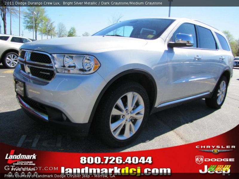 Bright Silver Metallic / Dark Graystone/Medium Graystone 2011 Dodge Durango Crew Lux