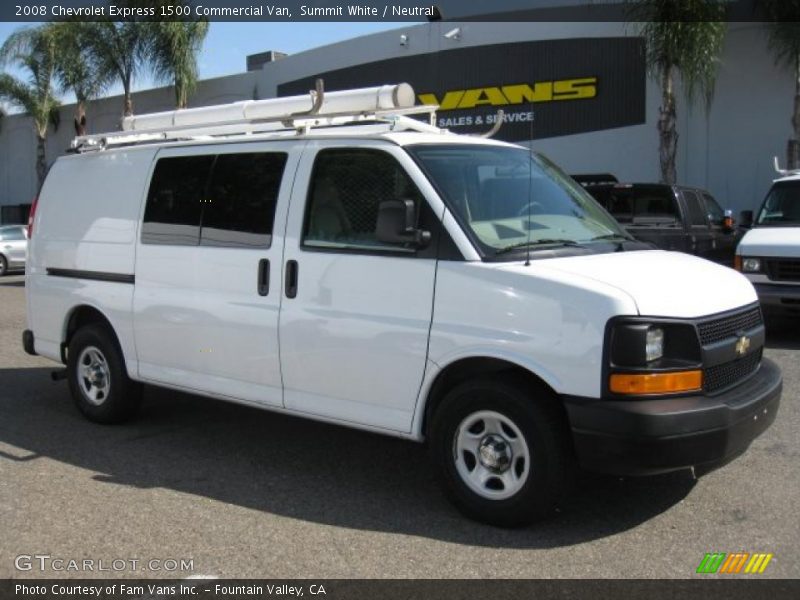 Summit White / Neutral 2008 Chevrolet Express 1500 Commercial Van