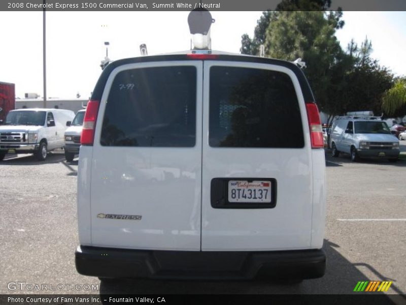 Summit White / Neutral 2008 Chevrolet Express 1500 Commercial Van