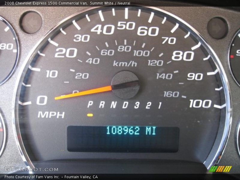 Summit White / Neutral 2008 Chevrolet Express 1500 Commercial Van