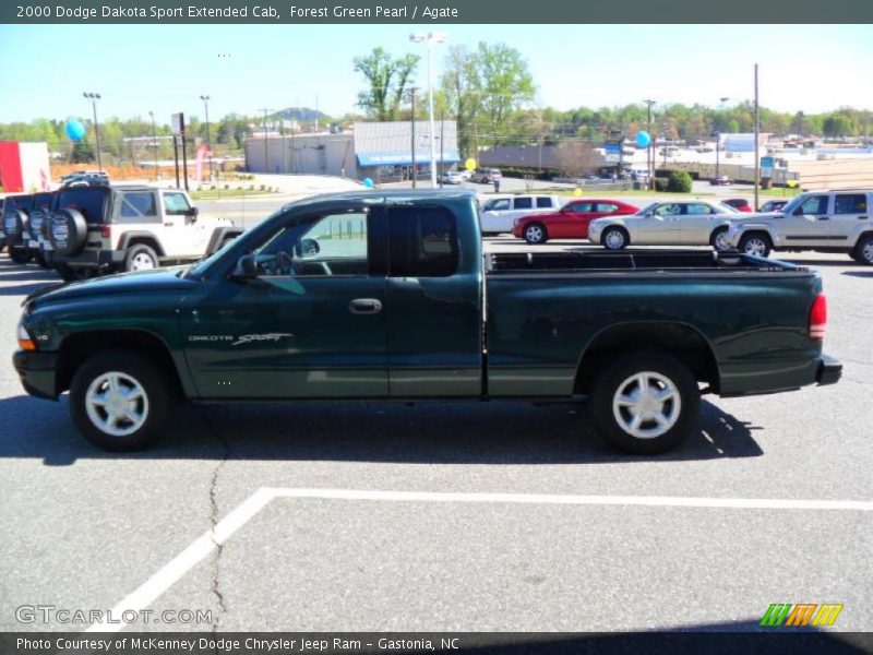 Forest Green Pearl / Agate 2000 Dodge Dakota Sport Extended Cab