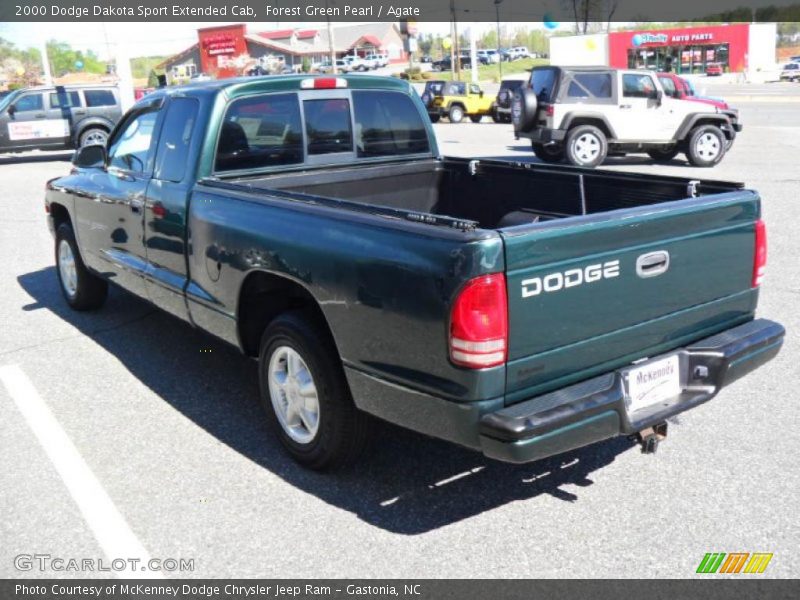 Forest Green Pearl / Agate 2000 Dodge Dakota Sport Extended Cab