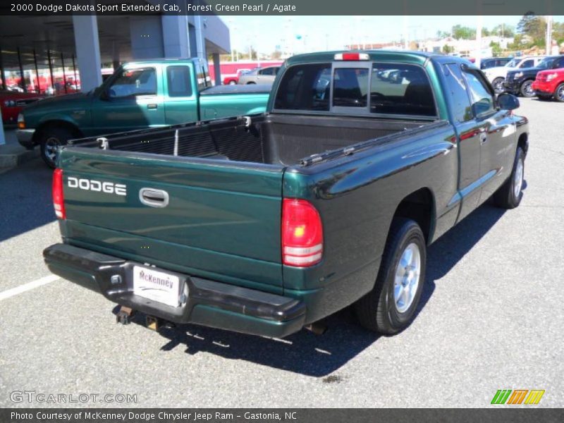 Forest Green Pearl / Agate 2000 Dodge Dakota Sport Extended Cab