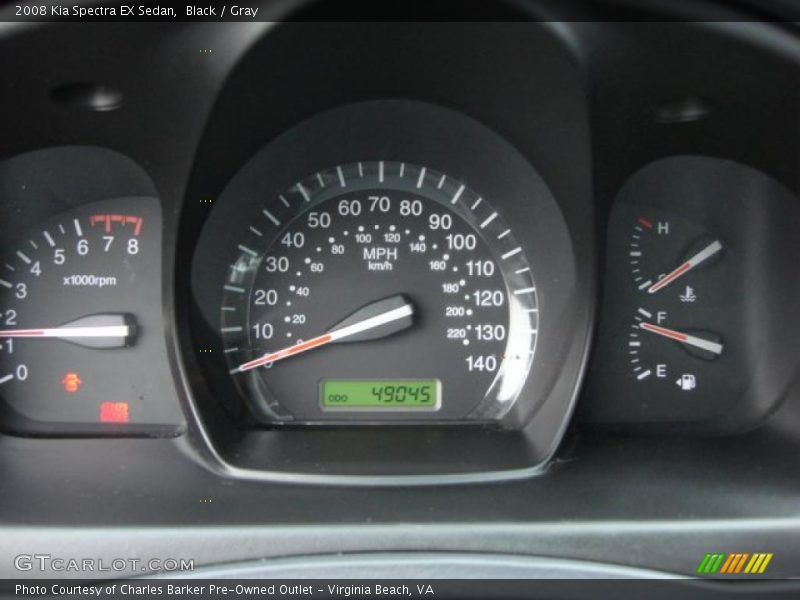  2008 Spectra EX Sedan EX Sedan Gauges