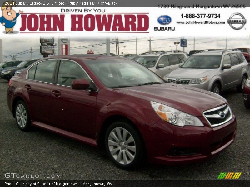 Ruby Red Pearl / Off-Black 2011 Subaru Legacy 2.5i Limited