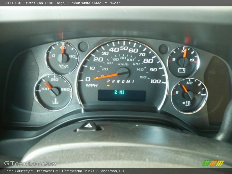  2011 Savana Van 3500 Cargo 3500 Cargo Gauges