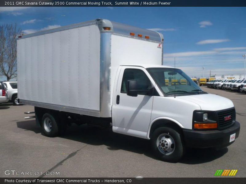 Front 3/4 View of 2011 Savana Cutaway 3500 Commercial Moving Truck