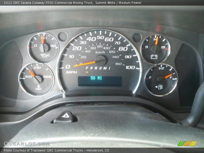  2011 Savana Cutaway 3500 Commercial Moving Truck 3500 Commercial Moving Truck Gauges