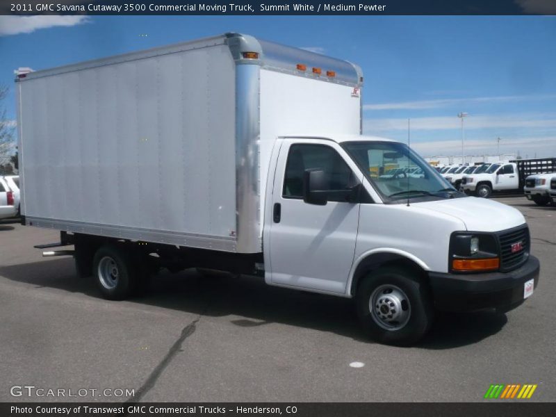 Summit White / Medium Pewter 2011 GMC Savana Cutaway 3500 Commercial Moving Truck